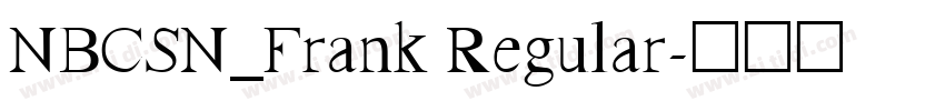 NBCSN_Frank Regular字体转换